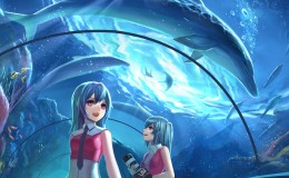 水族馆可爱初音女孩4k动漫壁纸